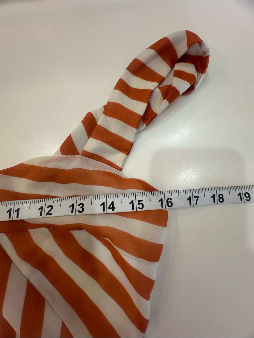 ASOS Striped Maxi Dress Orange/White Size 4 Fluted Hem - Picture 11 of 17